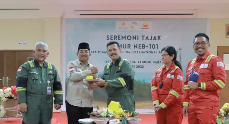 Bupati Tanjab Barat Hadiri Seremoni Tajak Pemboran Sumur NEB-101 SKK Migas-Petrochina International Jabung Ltd