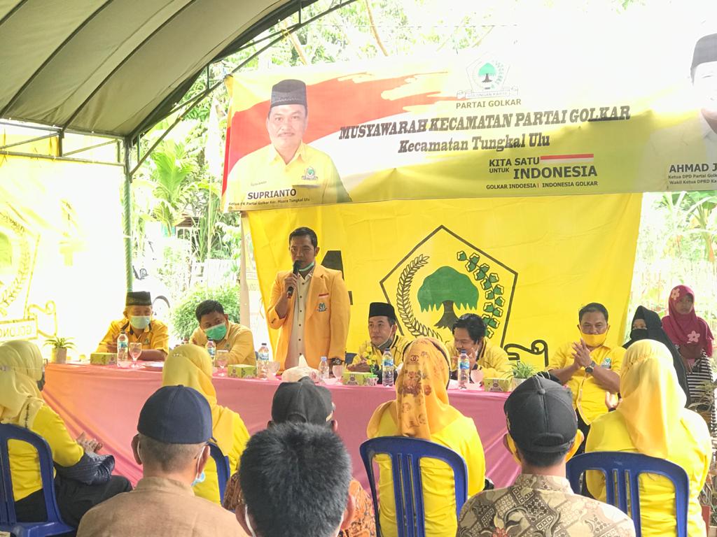 Buka Muscam Partai Golkar Tungkal Ulu, Jahfar Minta Kader Tetap Solid dan Bersinergi