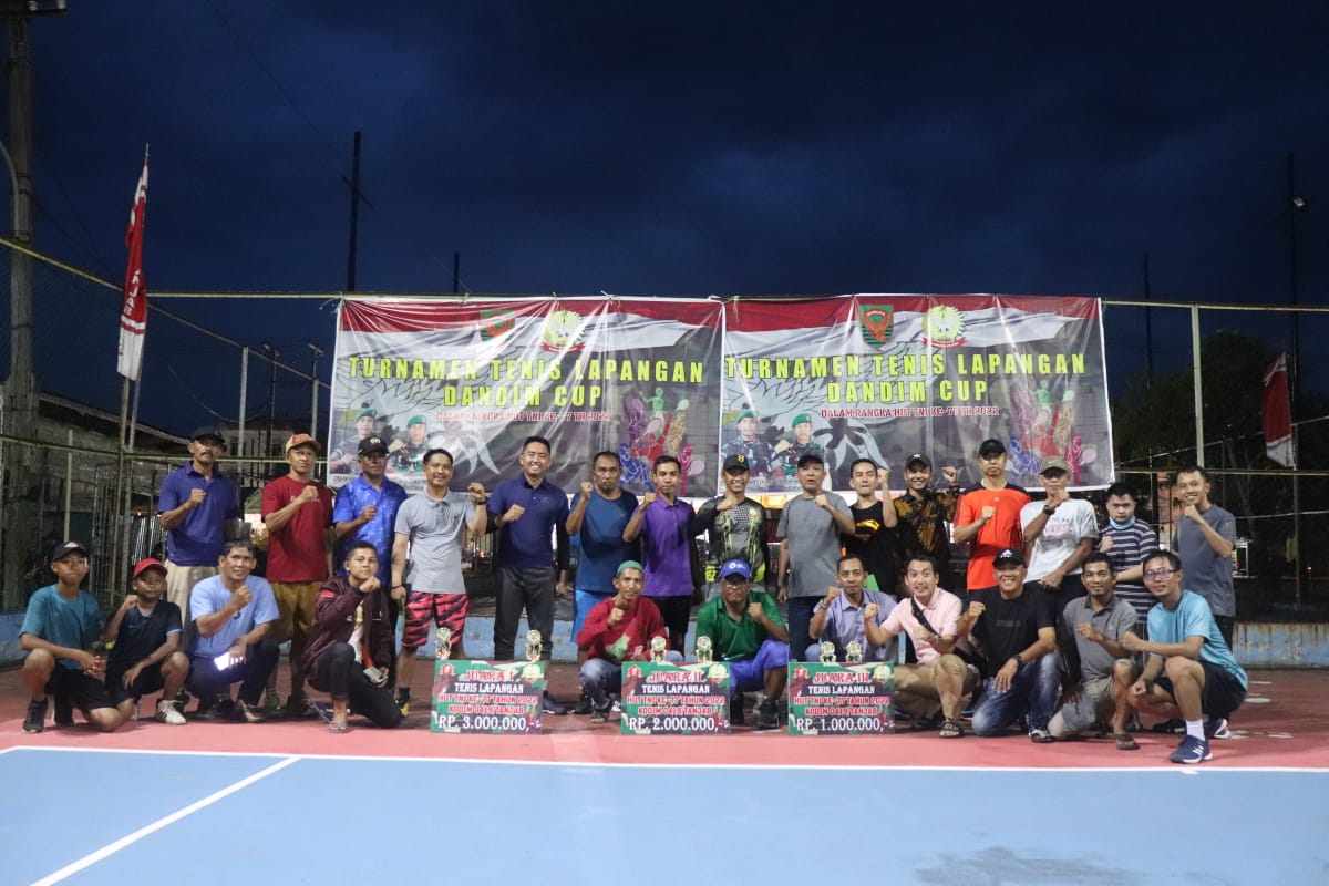 Wakili Dandim, Kasdim 0419/Tanjab Resmi Tutup Turnamen Tenis 