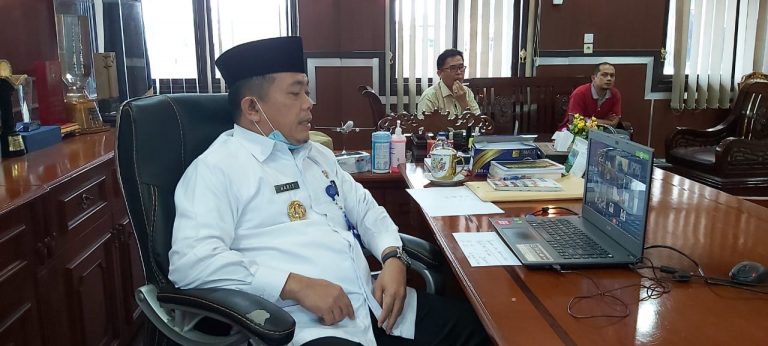 Wako AJB Teleconference Bersama Gubernur dan Bupati/Walikota se-Provinsi Jambi