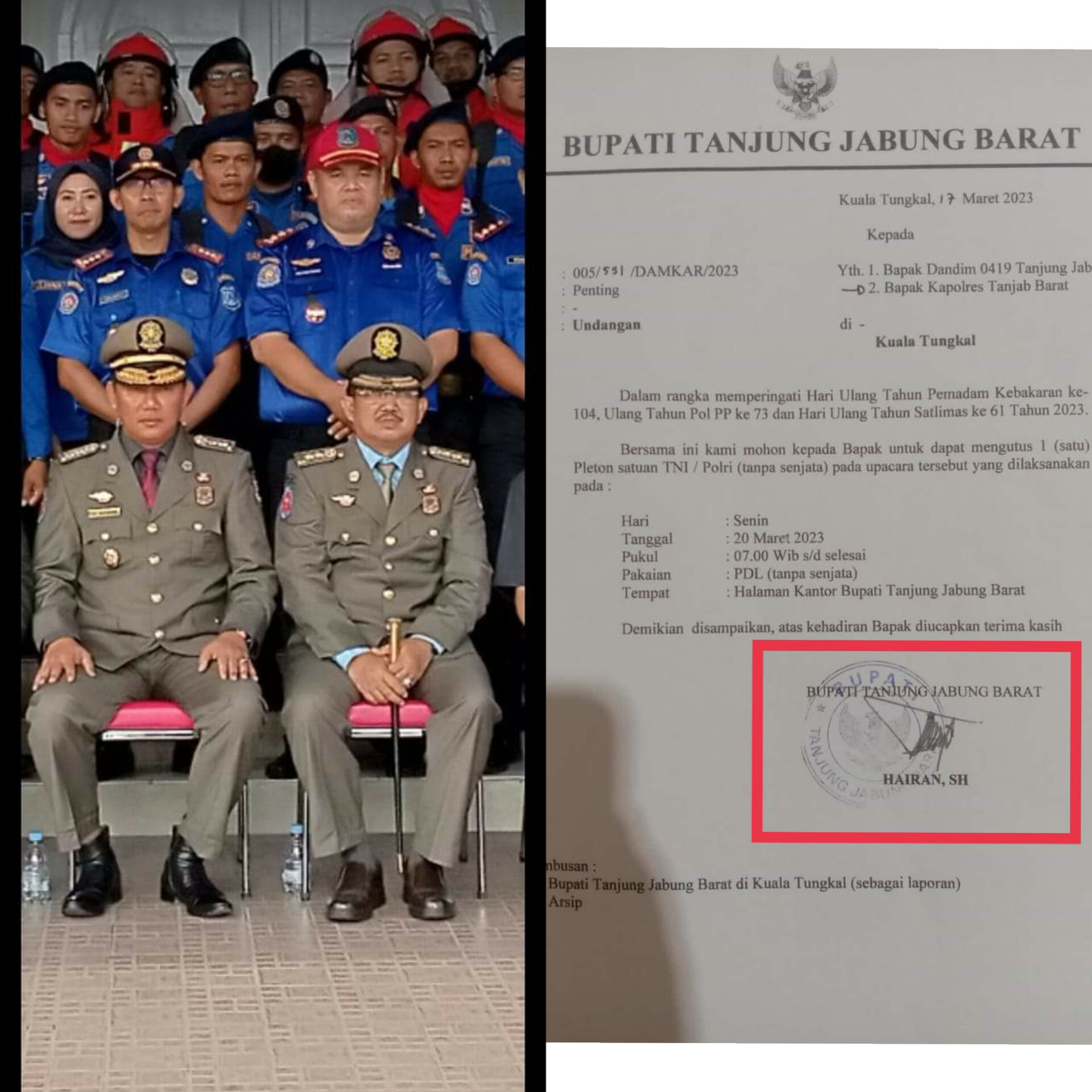 Viral Surat Undangan dan Foto Hairan Sudah menjabat Sebagai Bupati Tanjabbar, Bupati: Nampaknye