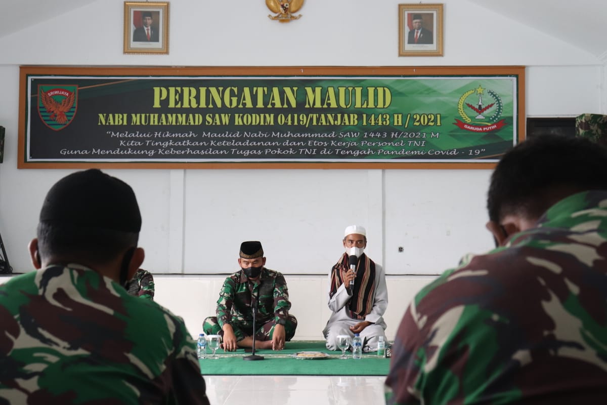 Melalui Hikmah Maulid Nabi SAW, Tingkatkan Keteladanan dan Etos Kerja Personil TNI Ditengah Pandemi