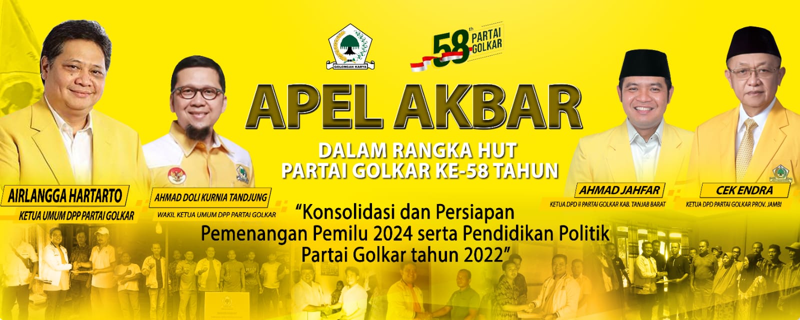 Diikuti 500 Peserta, Apel Akbar HUT ke-58 Akan Menjadi Hari Bersejarah Partai Golkar Tanjabbar