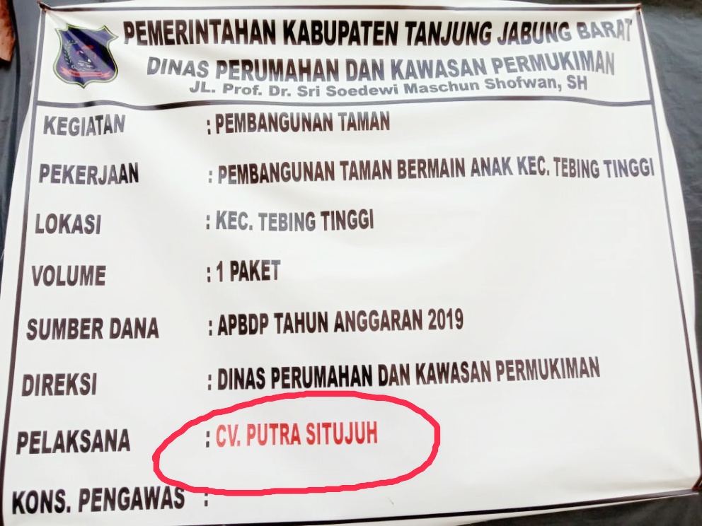 Dinas Perkim Sebut Kontraktor Proyek Taman Bermain Anak Tebingtinggi Tidak Bertanggung Jawab