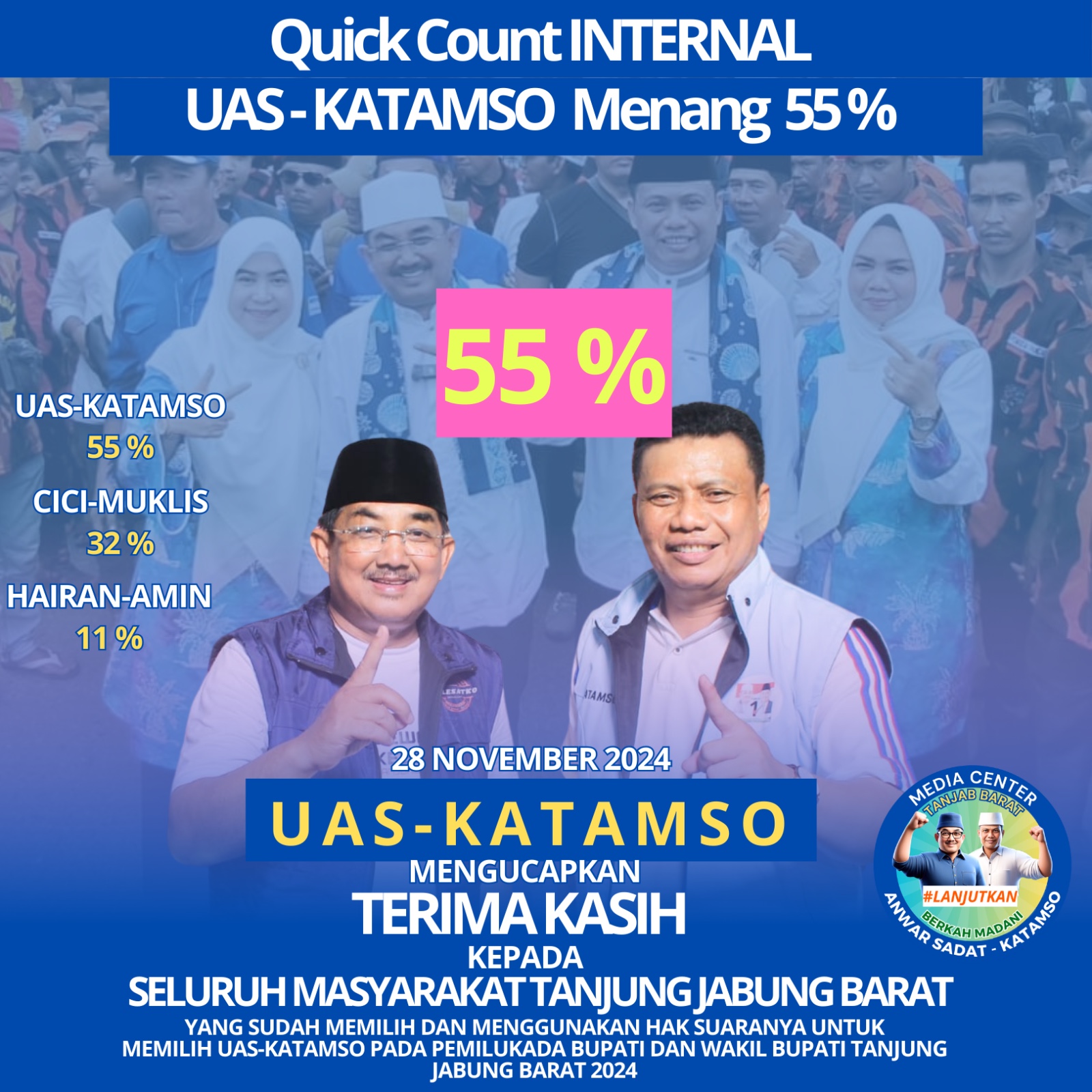 Uang Bukan Kunci Kemenangan Dalam Pilkada, Pengamat: UAS-Katamso Terpilih Karena Kinerja 