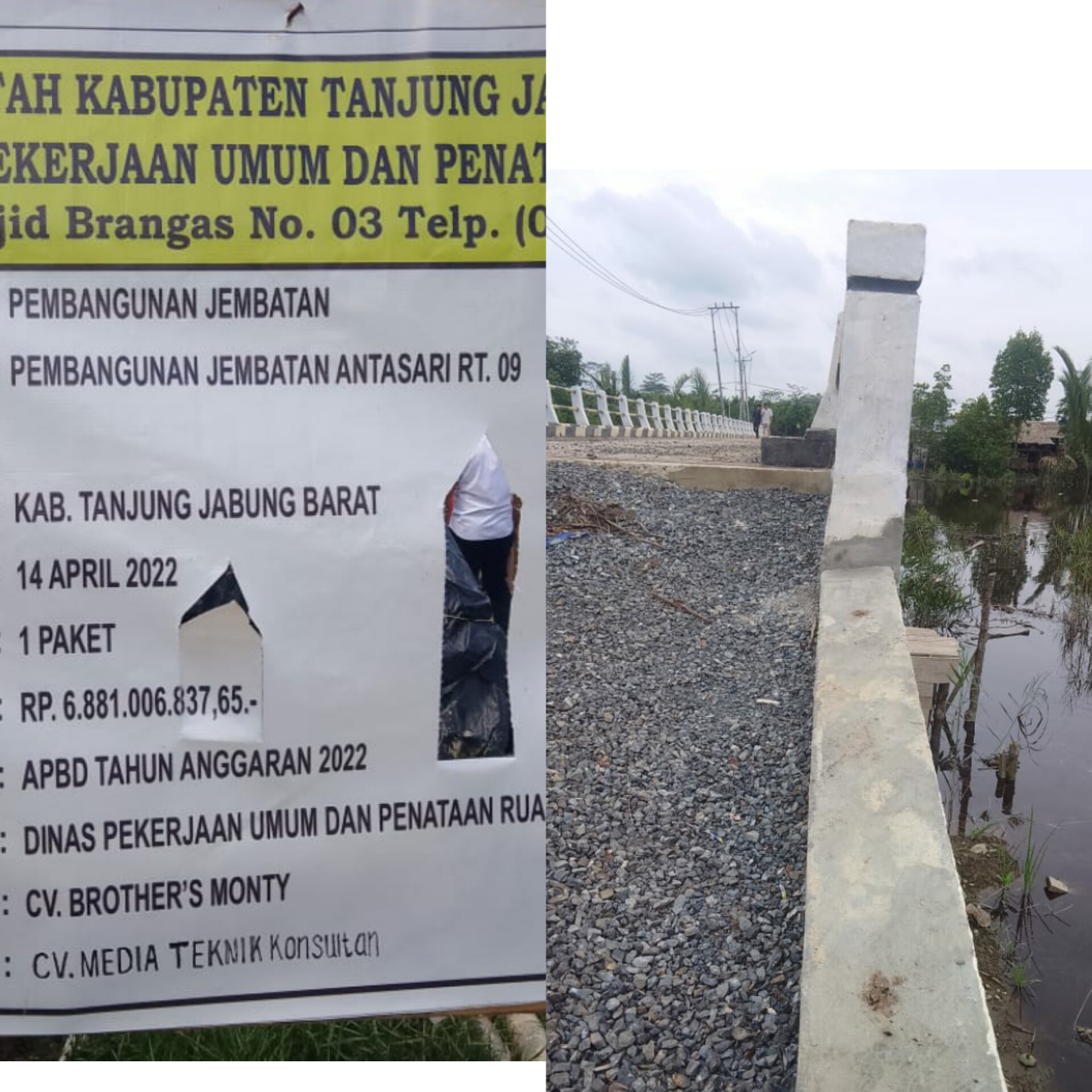 Pembangunan Jembatan Antasari Terkesan Asal Jadi 