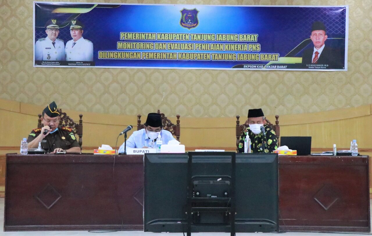 Pemkab Tanjabbar Monitoring dan Evaluasi Penilaian Kinerja ASN