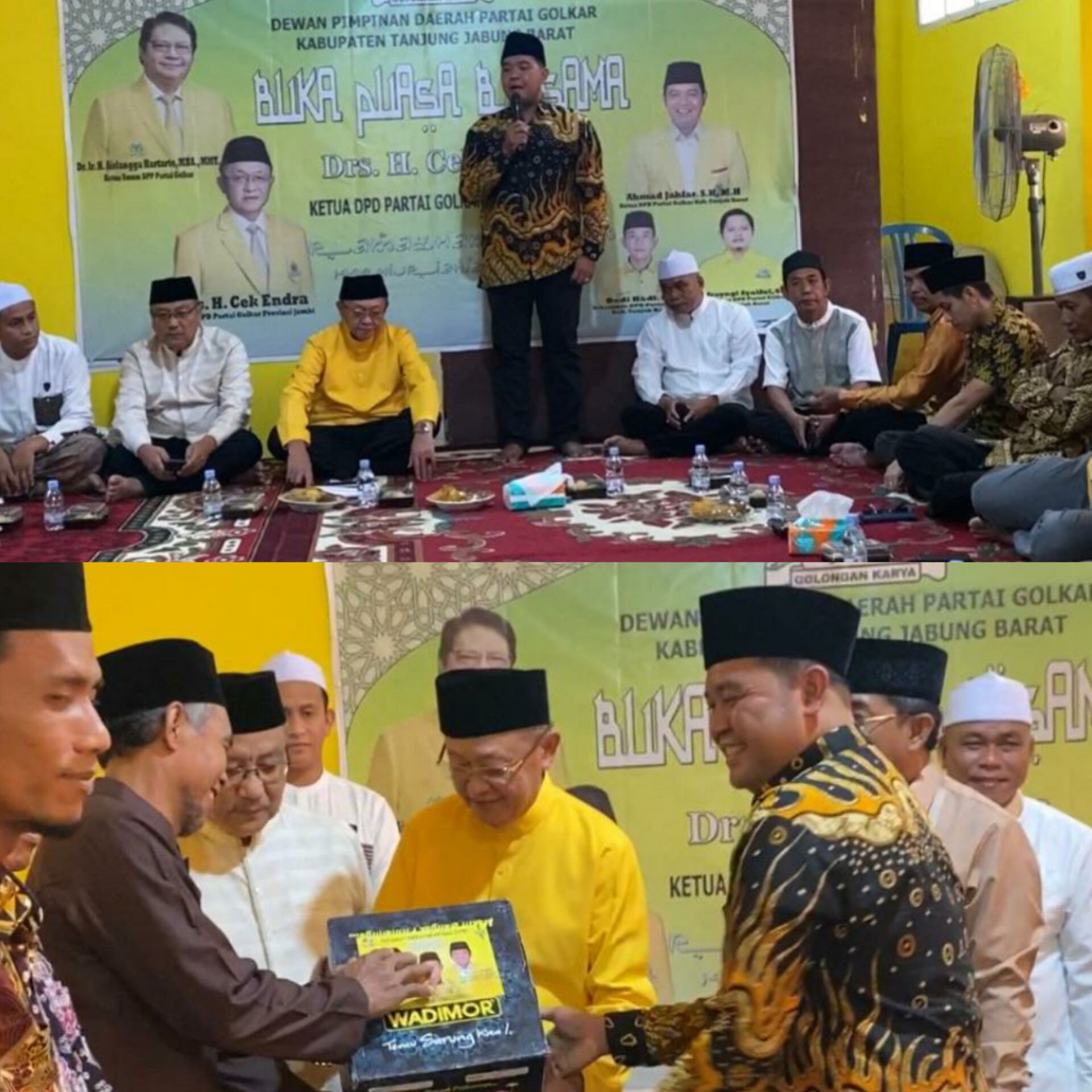 DPD Golkar Tanjab Barat Bukber dengan Cek Endra Sekaligus Berikan Bingkisan Kepada Pimpinan Kecamatan