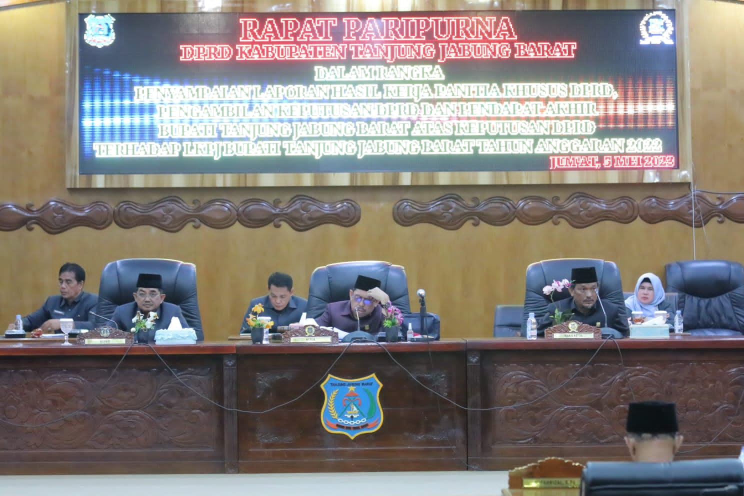 DPRD Tanjabbar Gelar Paripurna Penyampaian Hasil Kerja Panitia Khusus DPRD dan Pendapat Akhir Bupati Terhadap LKPJ Tahun 2022