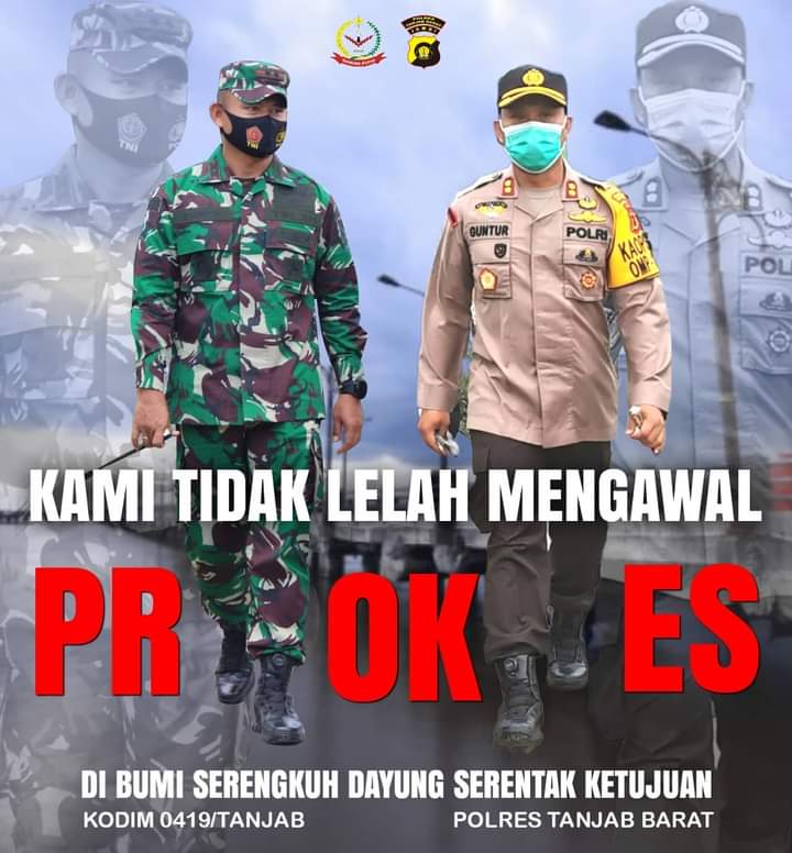 Selamatkan Masyarakat Dari Covid-19, TNI dan Polri Terus Mengimbau Taati Prokes