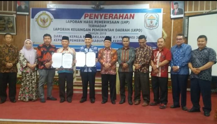 Pemkab Kerinci Raih Opini WTP Dari BPK RI Perwakilan Jambi