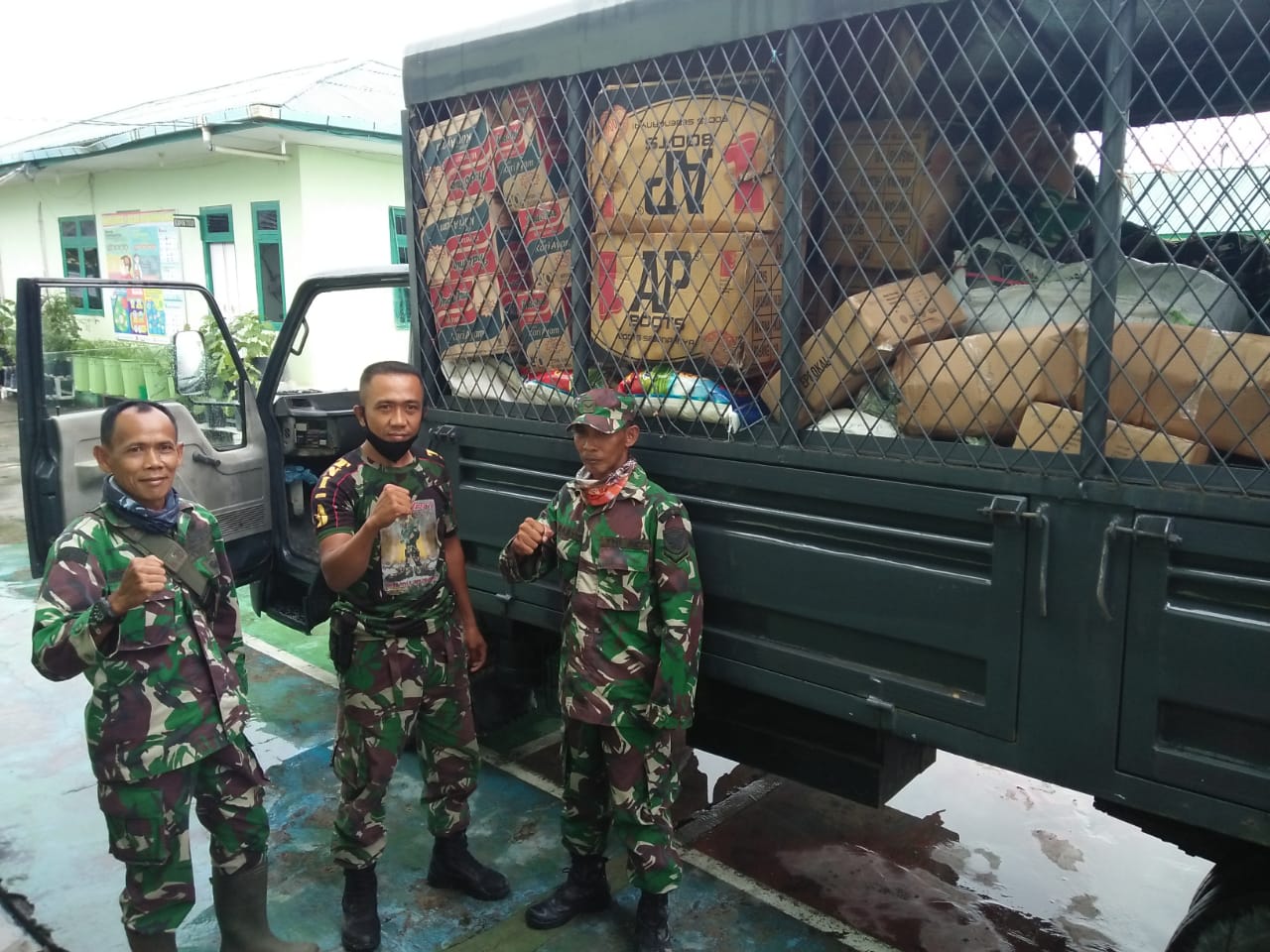 Pra TMMD, Dandim 0419/Tanjab Distribusikan Perlengkapan Logistik ke Lokasi