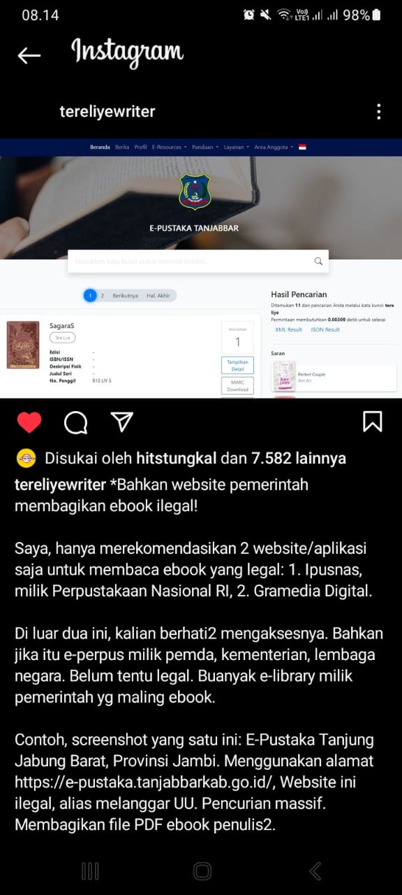 Melanggar Hukum Hak Kekayaan Intelektual (HAKI)  Pengamat Hukum : Minta Bupati Tanjabbar Copot Kadis Perpustakaan dan Kearsipan