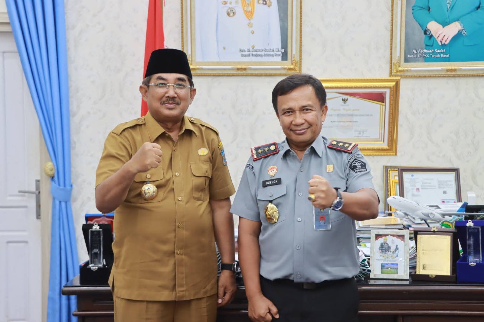 Bupati Terima Audiensi Kakanwil Kemenkum Jambi Bahas Program Pembentukan Pos Bantuan Hukum
