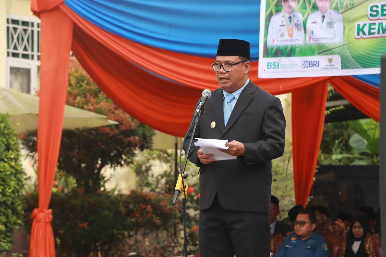 Wabup Pimpin Upacara Hari Amal Bhakti ke-80 Kemenag RI di Tanjabbar