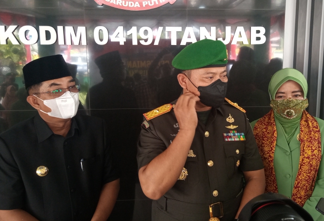 Danrem 042/Gapu Apresiasi Pemkab Tanjabbar Hibahkan Gedung Makodim 0419/Tanjab