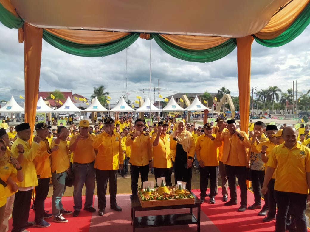 Semarak, Apel Akbar HUT ke-58 Partai Golkar di Tanjabbar Banjir Tokoh