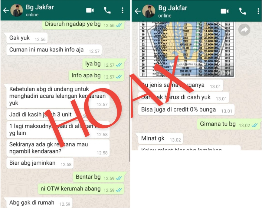 Nama Ahmad Jahfar Dicatut Modus Penipuan Lelang Mobil Murah Nama Ahmad Jahfar Dicatut Modus Penipuan Lelang Mobil Murah