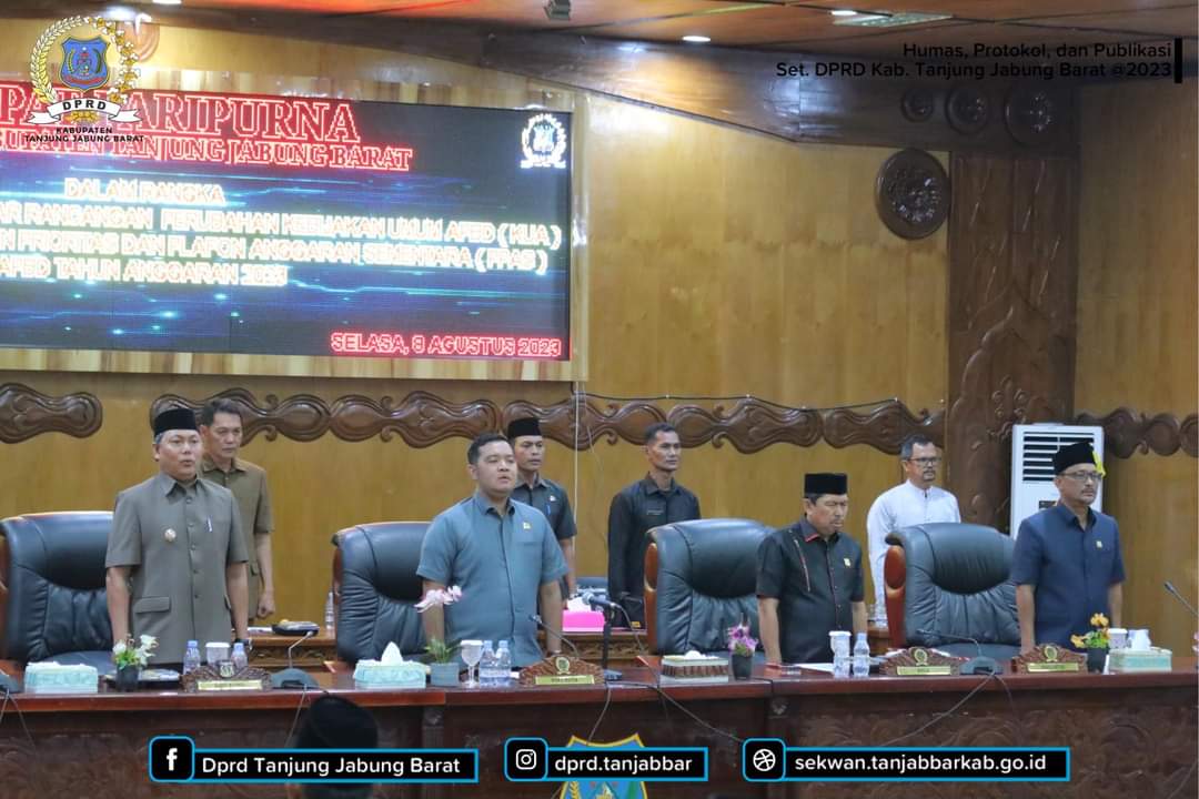 DPRD Tanjabbar Gelar Paripurna Pertama Penyampaian Nota Rancangan KUA dan PPAS