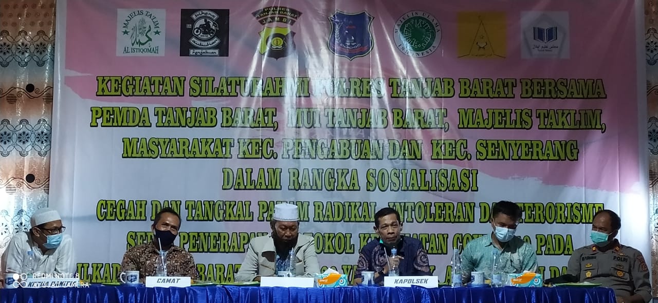 Cegah Paham Radikal, Intoleran dan Terorisme, Polres Tanjab Barat Sosialisasi dengan Tokoh Agama Pengabuan - Senyerang