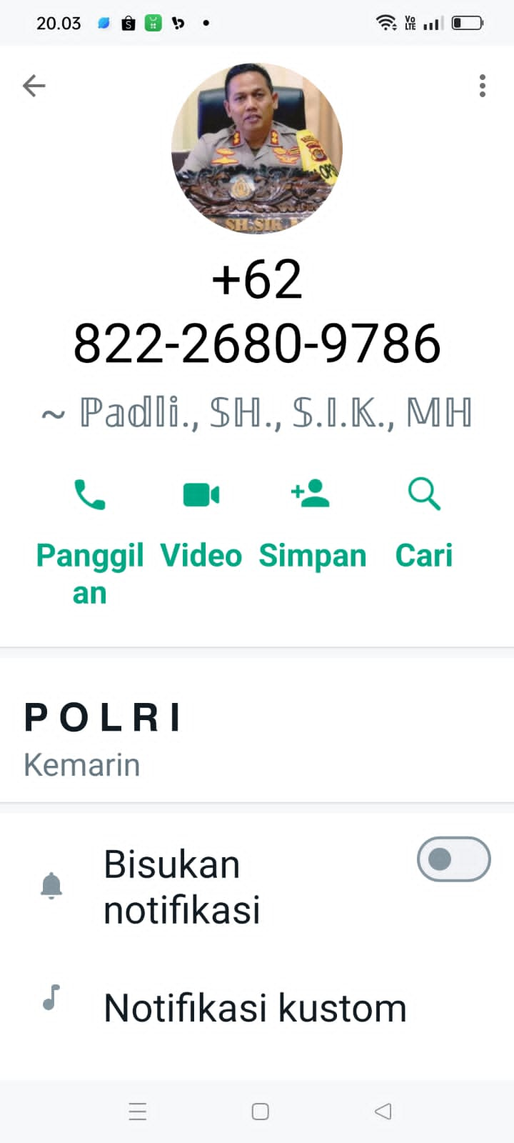 Waspada!!! Penipuan Modus Chat WA Ngaku Kapolres Tanjab Barat 