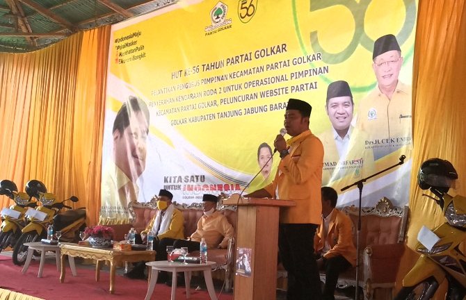 DPD Golkar Tanjabbar Fasilitasi Kendaraan Operasional Untuk PK dan Lounching Website