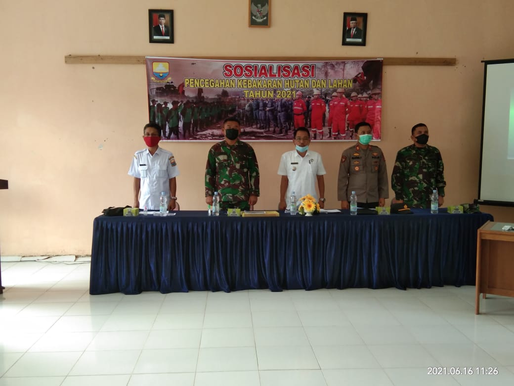 Hadir Pada Sosialisasi Karhutla, Dandim: Penganggulangan Bencana Bagian Dari Tugas Pokok TNI